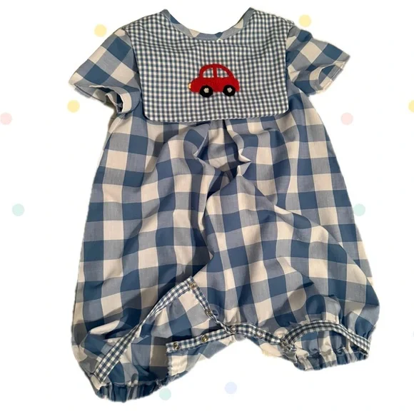 💙🤍Blue & White Check Bubble Outfit 🤍💙 - Picture 4 of 4